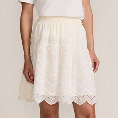 Women's Smocked Waist Above the Knee Skirt