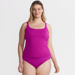 Women's Plus Size Macrame Tankini Top
