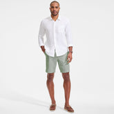 Men's 9" Linen Blend Pull On Deck Short