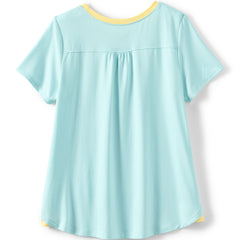 Girls Short Sleeve Active Curved Hem Tee