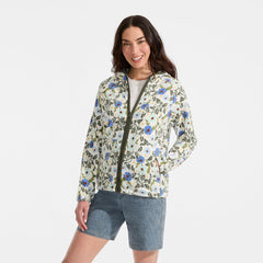 Women's Tall Print Anyweather RainDefense Fleece Full Zip Jacket