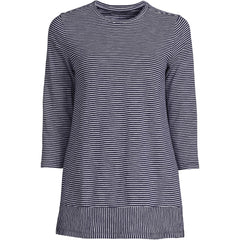 Women's 3/4 Sleeve Slub Jersey Swing Tunic