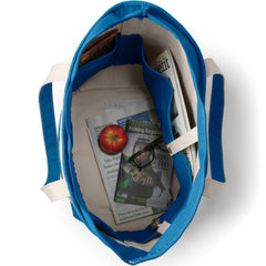 Large 5 Pocket Zip Top Long Handle Canvas Tote Bag