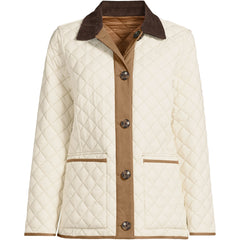 Women's Plus Size Reversible Barn Quilted Insulated Jacket