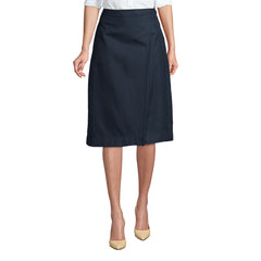 Women's Solid A-line Skirt Below the Knee