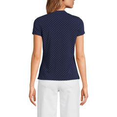 Women's Tall Lightweight Jersey Button Pintuck Top