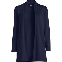 School Uniform Women's Plus Size Long Sleeve Supima Micro Modal Open Cardigan Tunic