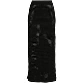 Women's Cotton Open Knit Maxi Swim Cover-up Skirt
