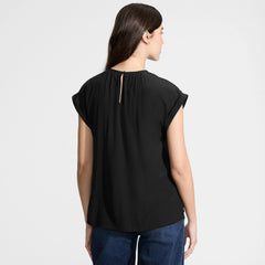 Women's Sleeveless Crepe Popover Top