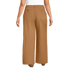 Women's Plus Size Stretch Canvas High Rise Wide Leg Pants