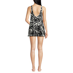 Women's Scoop Neck Mini Swim Dress Swimsuit