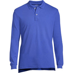 Men's Big Long Sleeve Classic Mesh Polo Shirt