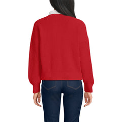 Women's Drifter Rugby with Woven Collar Sweater