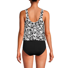 Women's Chlorine Resistant One Piece Fauxkini Swimsuit