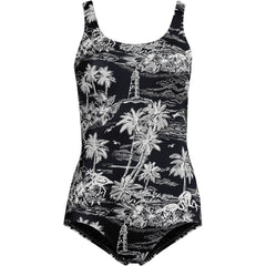 Women's Petite Tugless Low Leg One Piece Swimsuit