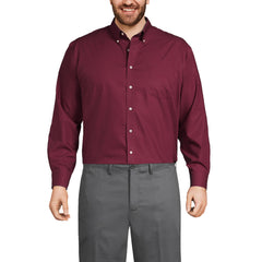 Men's Big and Tall Long Sleeve Buttondown No Iron Broadcloth Shirt