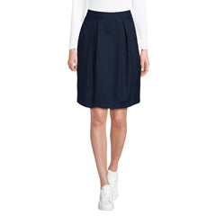 Women's Solid Pleated Skort Top of Knee