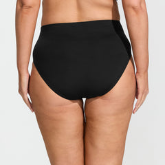 Women's Plus Size Tugless QuickDry High Waisted High Leg Bikini Bottoms