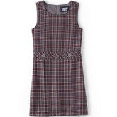 School Uniform Girls Plaid Jumper Top of Knee