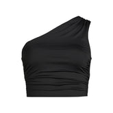 Women's DD-Cup Ruched One Shoulder Midkini Top