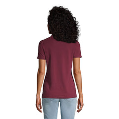 Women's Short Sleeve Basic Mesh Polo Shirt