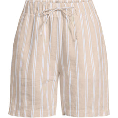 Women's Plus Size Linen High Rise Pull On 7" Shorts