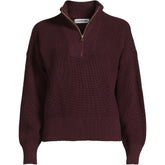 Women's Petite Drifter Shaker Wedge Quarter Zip Sweater