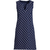Women's Cotton Jersey Sleeveless Swim Cover-up Dress Print