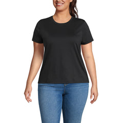 Women's Plus Supima Jersey Short Sleeve Relaxed Tee Shirt