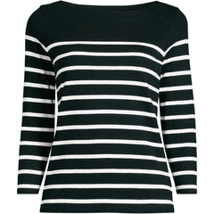 Women's Plus Size Mariner Jersey Boatneck Top