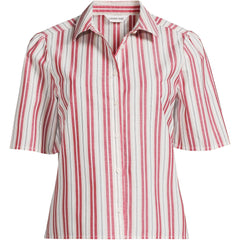 Women's Plus Size Poplin Button Front Shirt