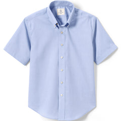 Boys Short Sleeve No Iron Pinpoint Dress Shirt