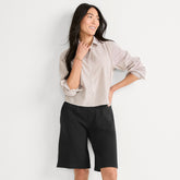 Women's Sport Knit High Rise Pleated 12" Bermuda Shorts