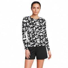 Women's Long Torso SunShade UPF 50 Long Sleeve Rash Guard Swim Tee