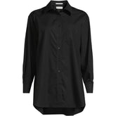 Women's Oversized No Iron Tunic with Statement Collar Shirt
