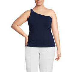 Women's Plus Size Slender One Shoulder Top