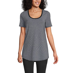 Women's Tall Women's Short Sleeve Power Performance Scoop Neck Curved Hem Tunic Tee