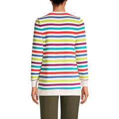 Women's Petite Serious Sweats Crewneck Long Sleeve Sweatshirt Tunic