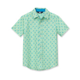 Boys Short Sleeve Button Down Performance Shirt