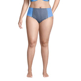 Draper James x Lands' End Women's Plus Size Chlorine Resistant Retro High Waisted Bikini Bottoms