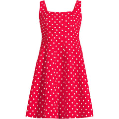 Women's Tall Princess Seam Poplin Above the Knee Dress