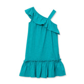 Girls Ruffle Asymmetrical Dress