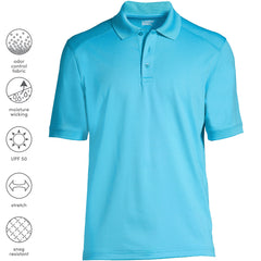 School Uniform Men's Tall Short Sleeve Rapid Dry Active Polo Shirt