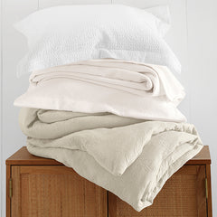 Basketweave Cotton Matelasse Pillow Sham