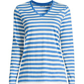 Plus Size Supima Cotton Long Sleeve V-Neck T-Shirt