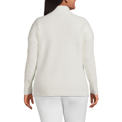 Women's Plus Size Drifter Cotton Quarter Zip Pullover Sweater