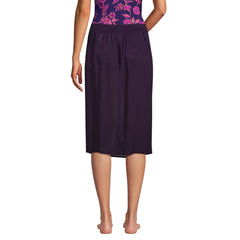 Women's Twist Front Knee Length Swim Cover-up Skirt