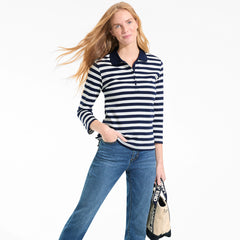 Women's Tall 3/4 Sleeve Supima Cotton Polo Shirt