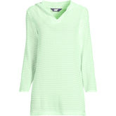 Women's Long Rayon Rib Hooded Mini Cover-up Dress