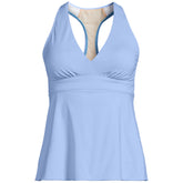 Women's D-Cup V-Neck Racerback Flutter Tankini